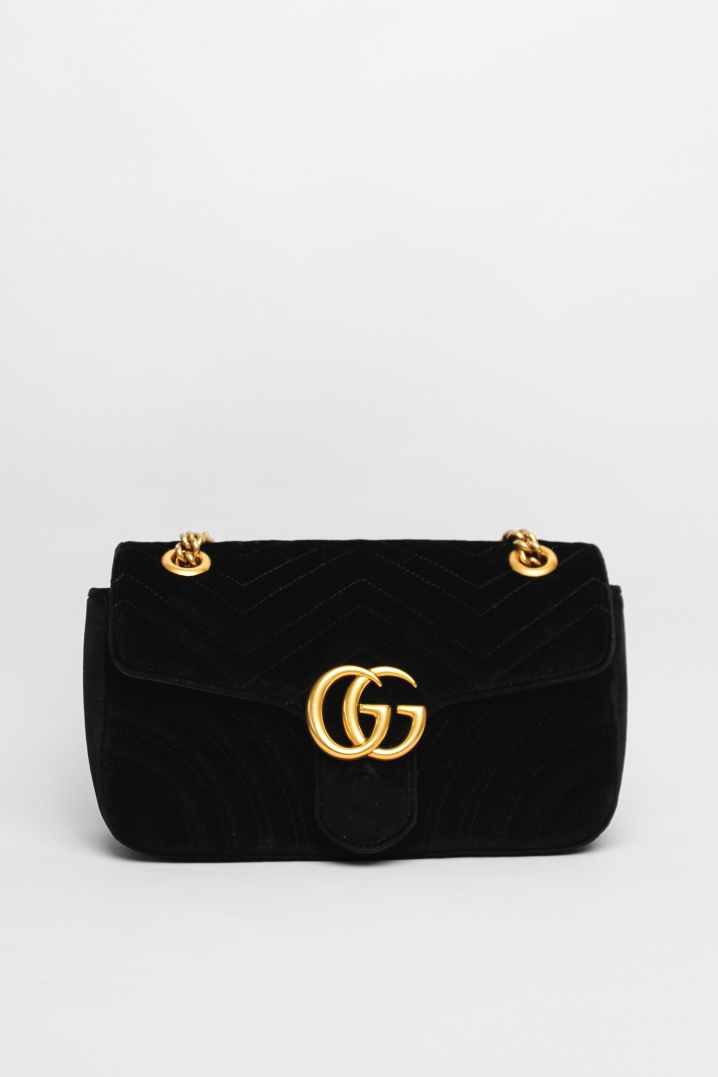 Gucci GG Marmont Black Velvet Bag