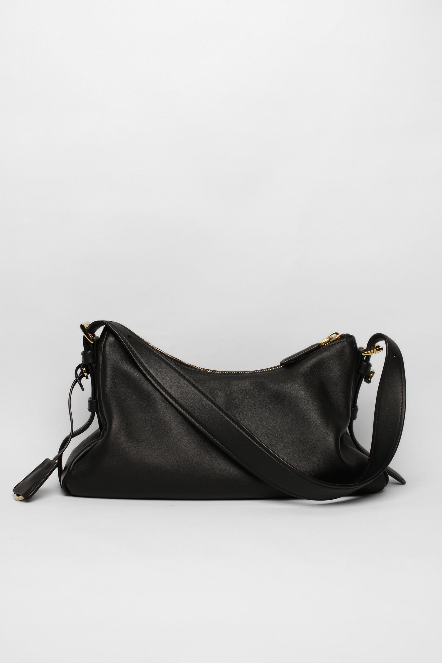 Prada Black Leather Pouch Bag