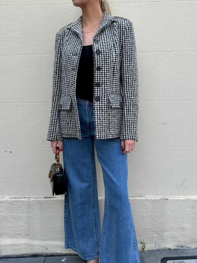 Chanel Houndstooth Jacket Size 40