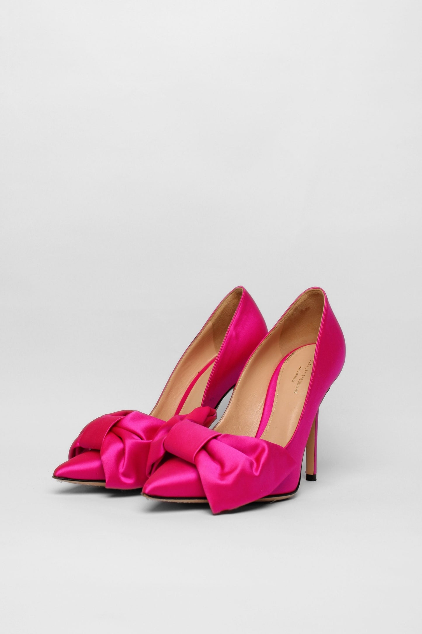 Scanlan Theodore Hot Pink Satin Heels Size 38