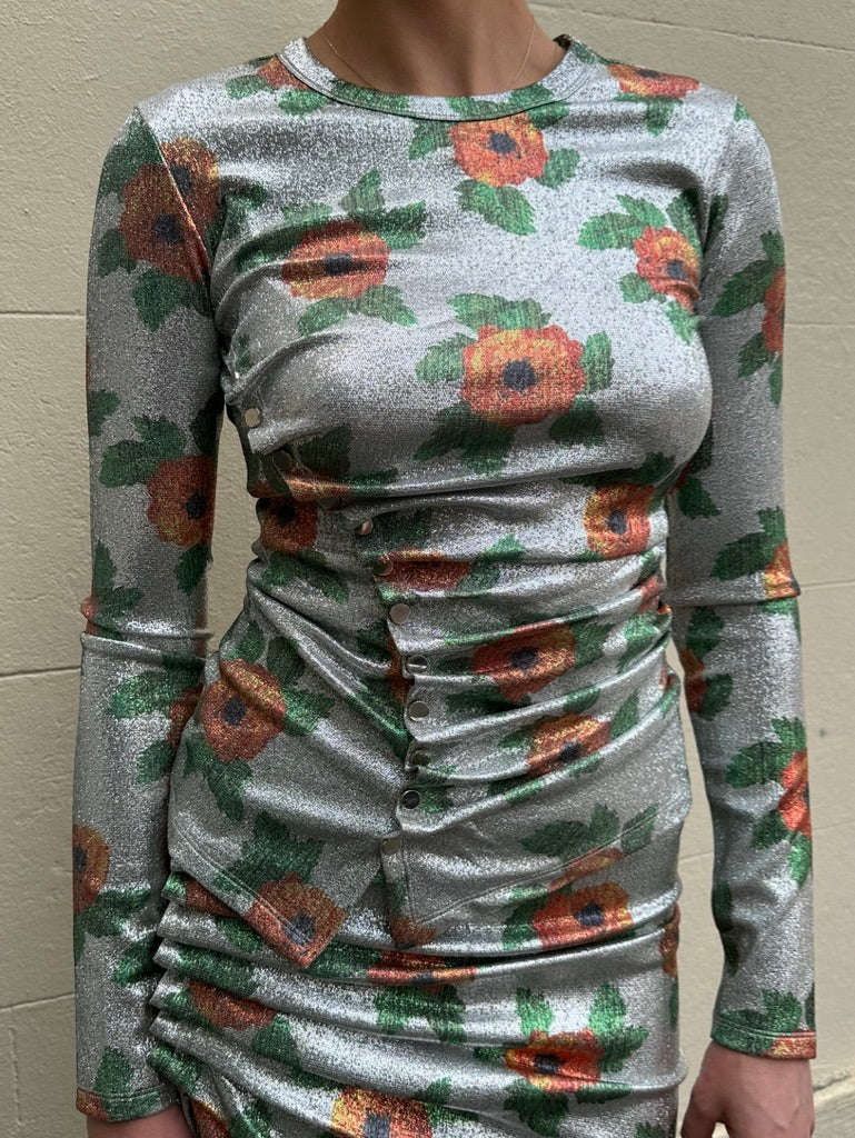 Paco Rabbane Green Sliver Skirt Set Size 36