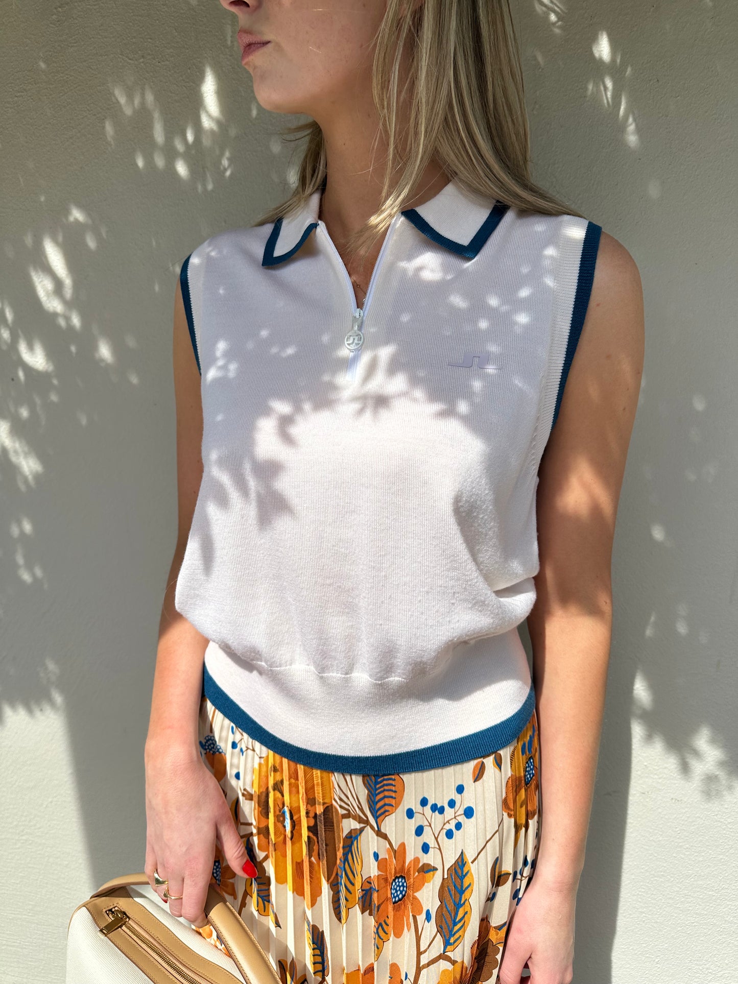 J Linderberg Golf Cream Knit Size M