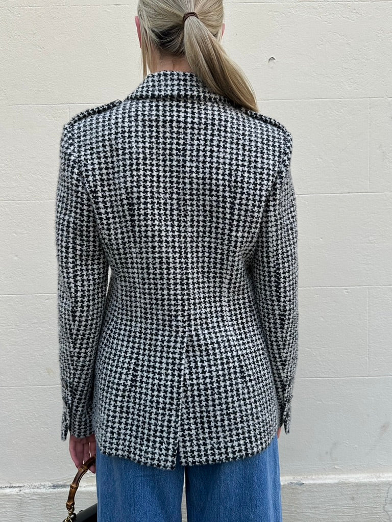 Chanel Houndstooth Jacket Size 40