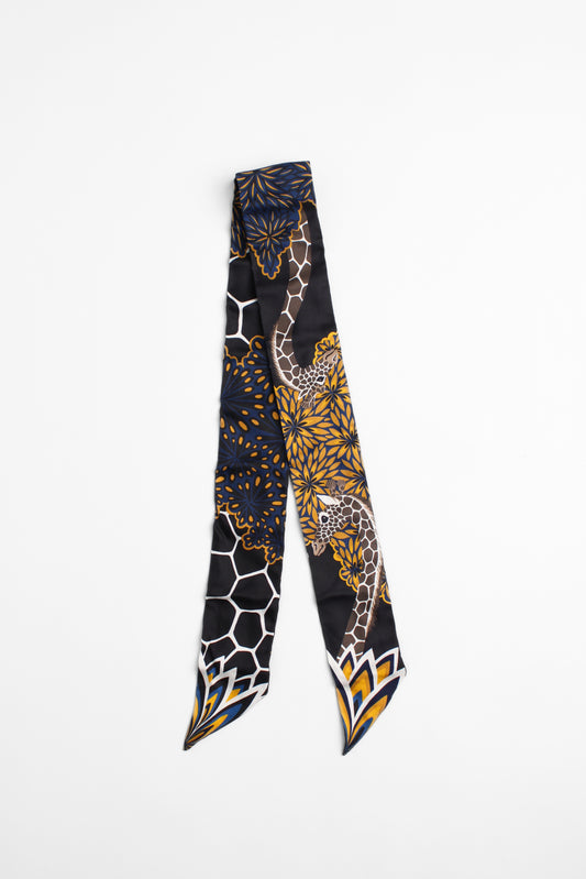 Hermes Black Giraffe Twilly
