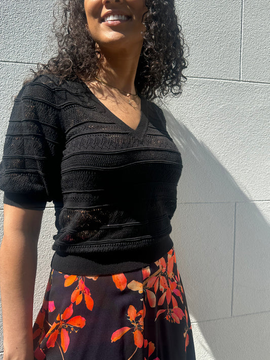 Me + Em Black Short Knit Size XS