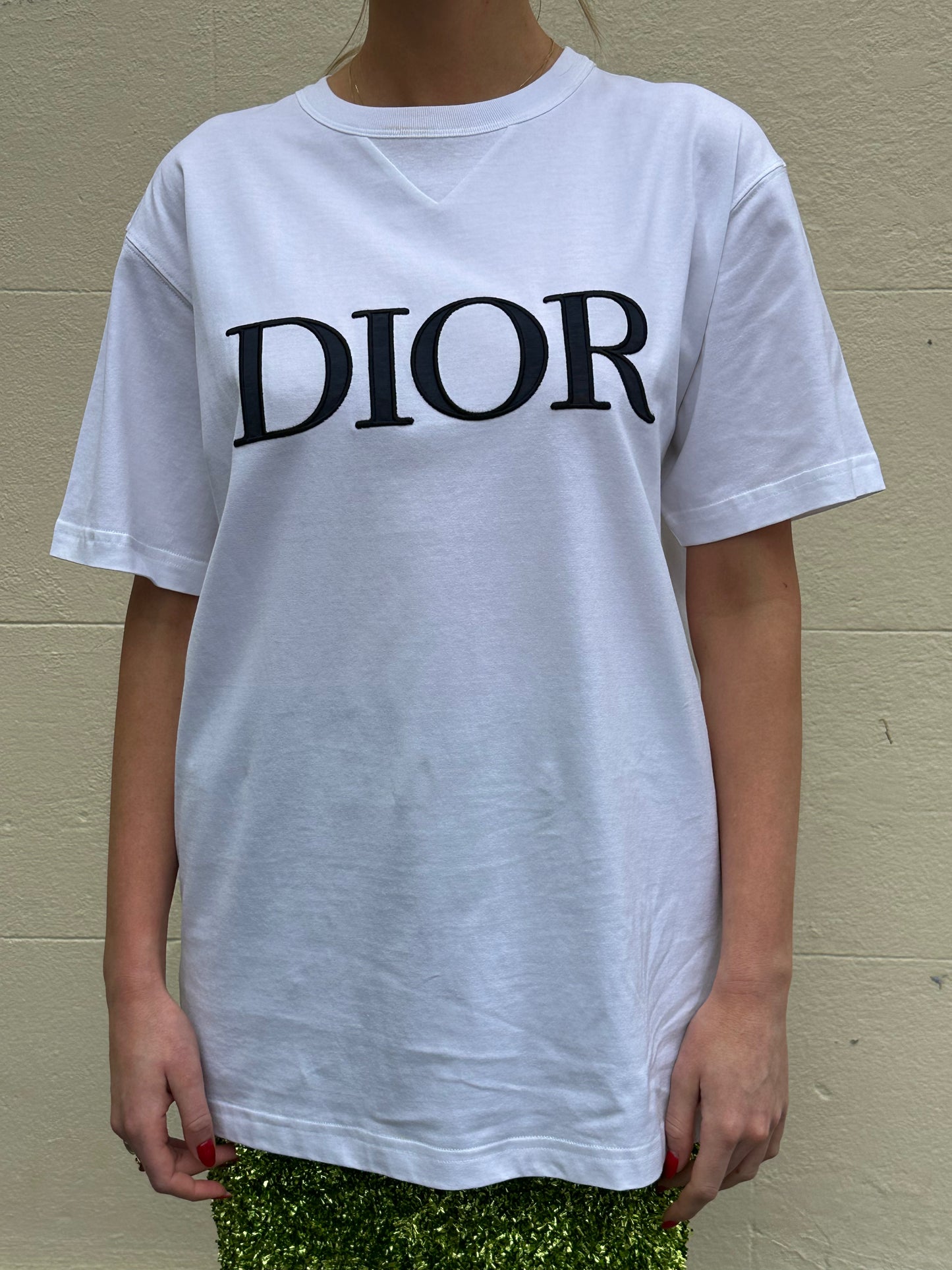 Dior Logo White Shirt Size S