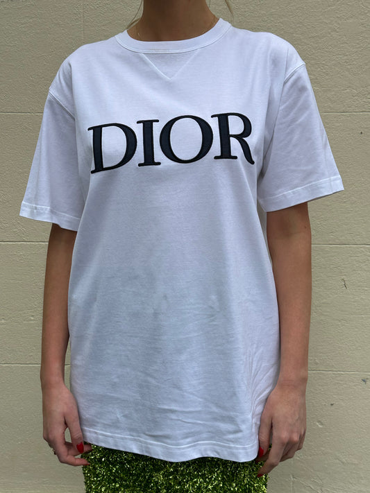 Dior Logo White Shirt Size S