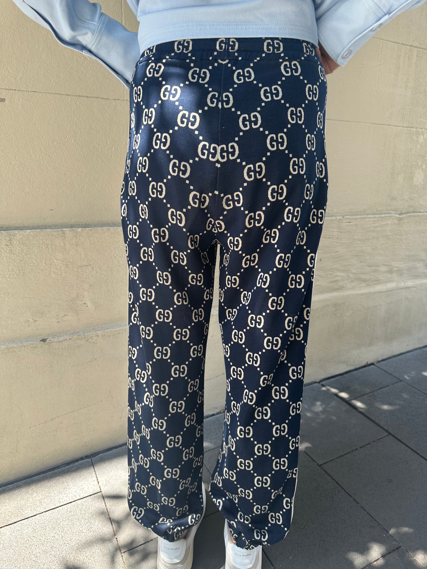 Gucci Blue Logo Jogger Pant Size XS