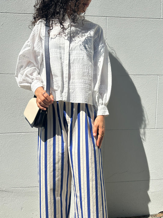 Sofie D'Hoore Blue Stripe Pants Size 38