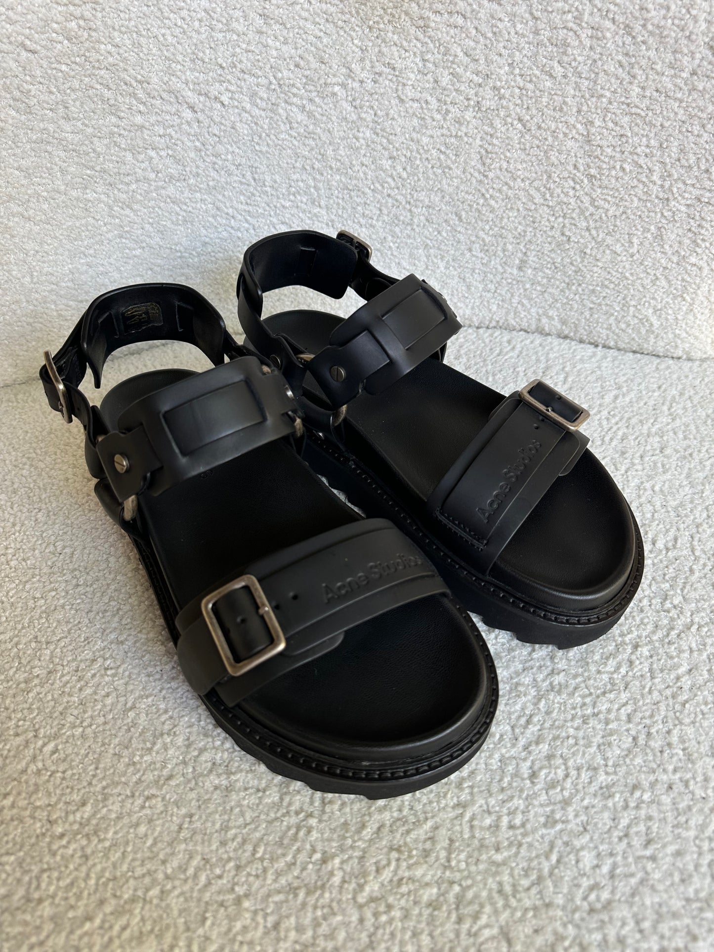 Acne Studios Chunky Black Sandals Size 39