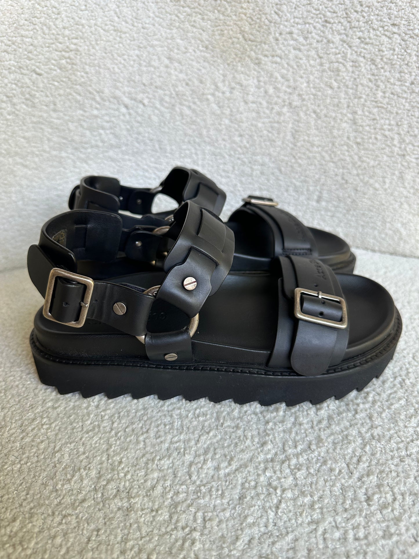 Acne Studios Chunky Black Sandals Size 39