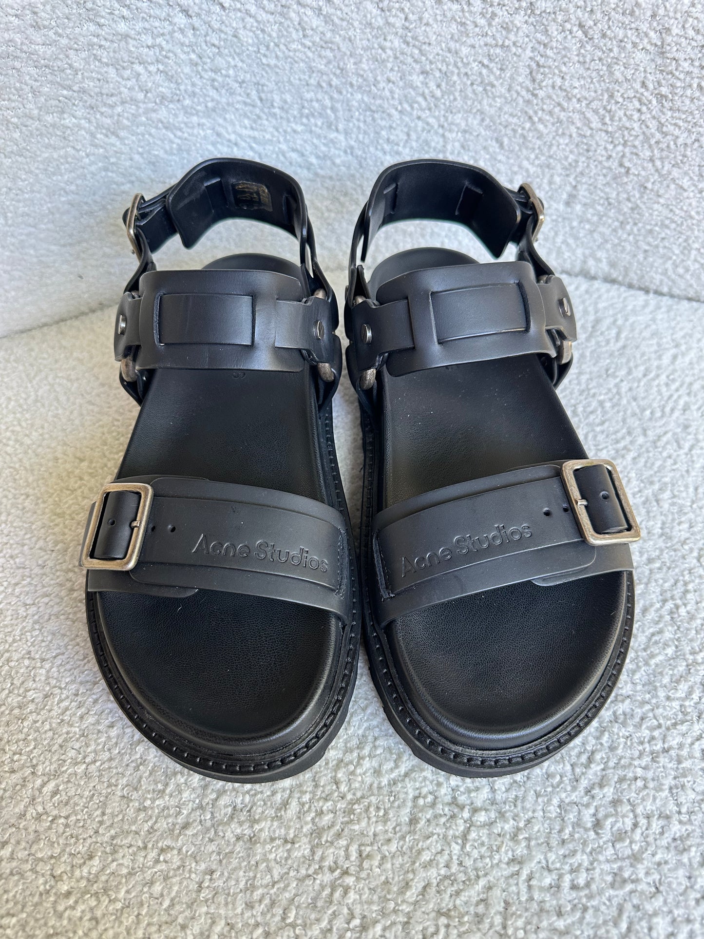 Acne Studios Chunky Black Sandals Size 39