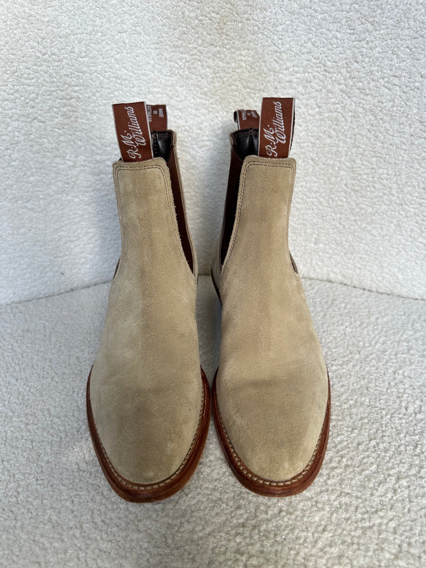 RM Williams Beige Suede Boots Size 38