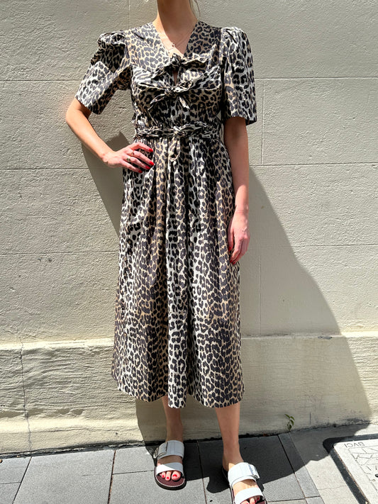 Ganni Animal Print Dress Size 36