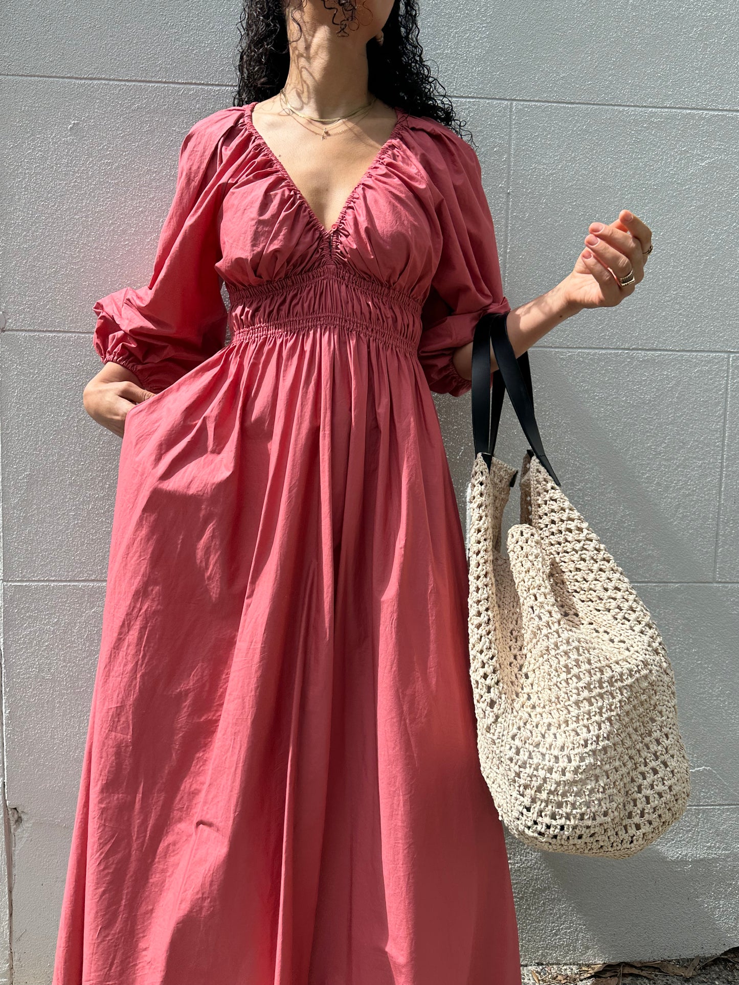 Mateau Peach Cotton Dress Size 2