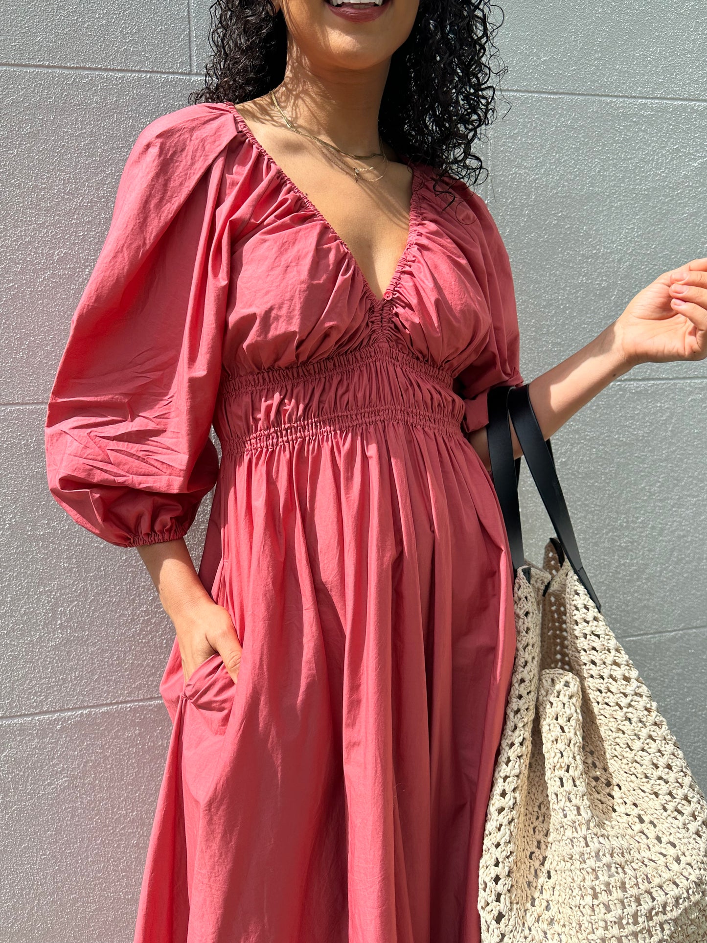 Mateau Peach Cotton Dress Size 2
