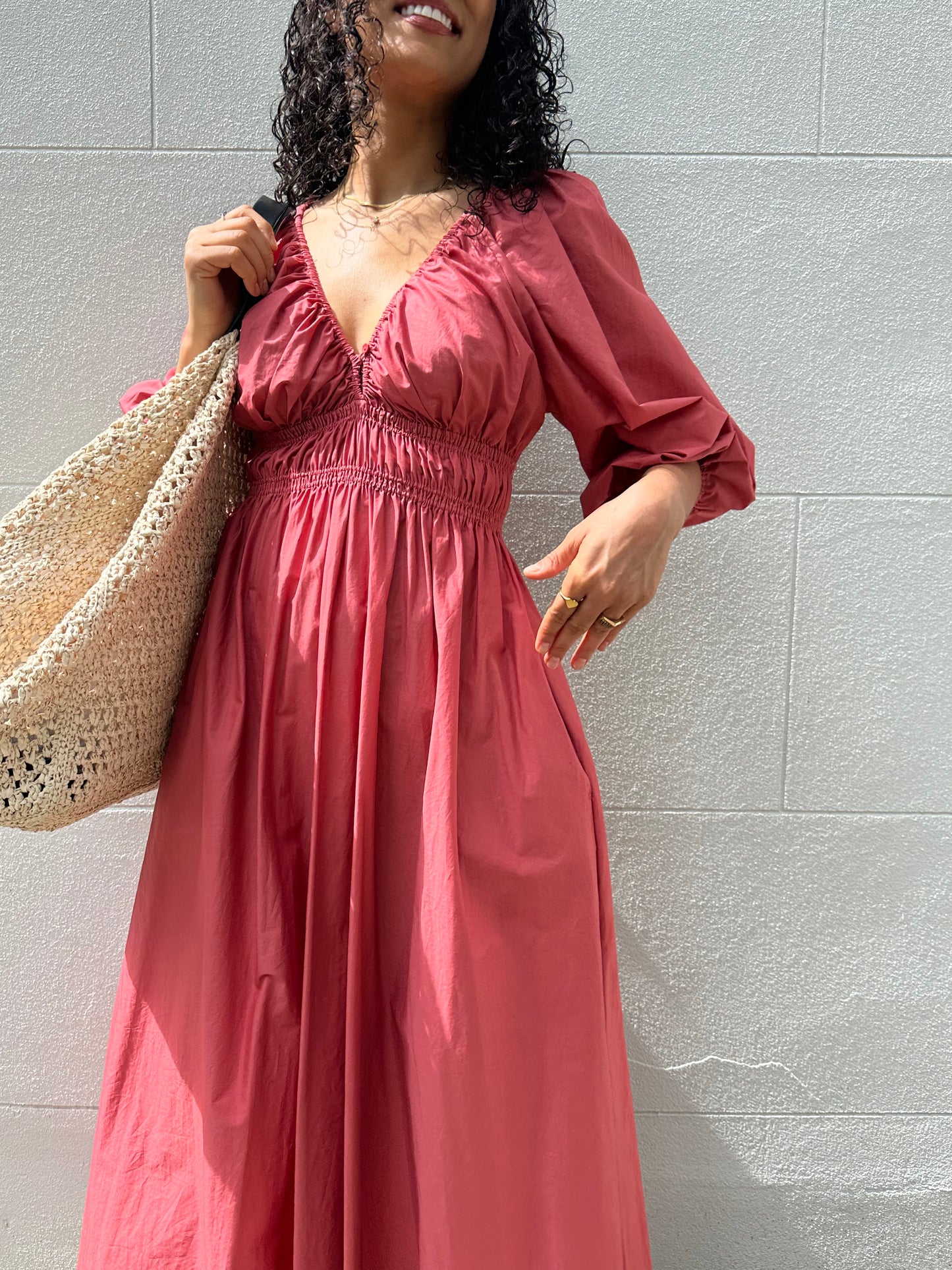 Mateau Peach Cotton Dress Size 2
