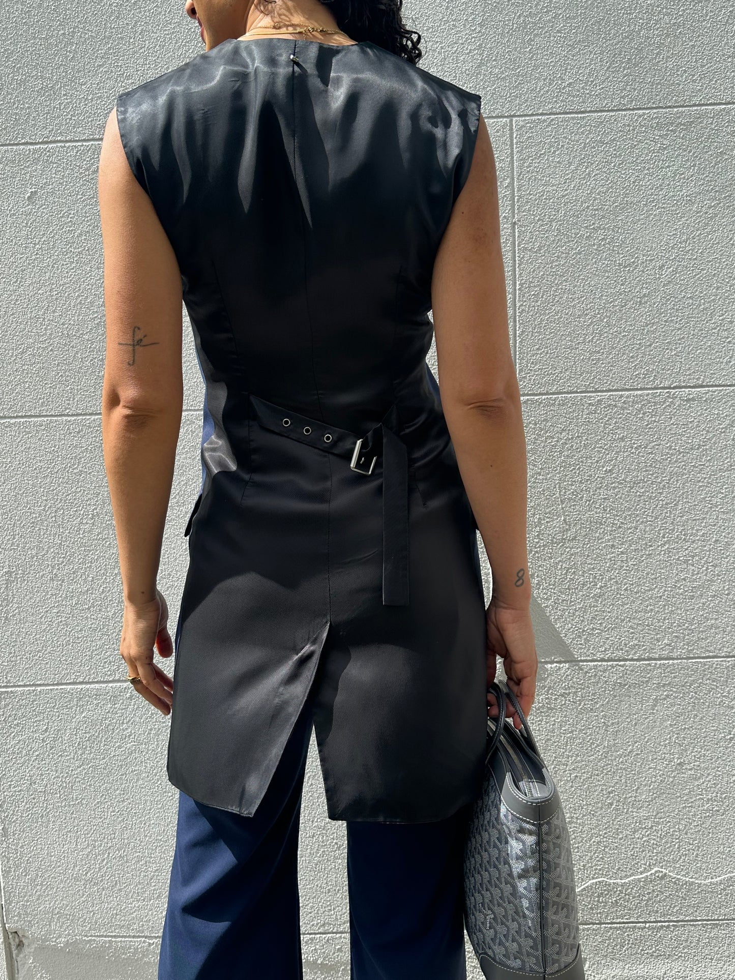 Sportmax Navy Vest and Pant Set Size 38