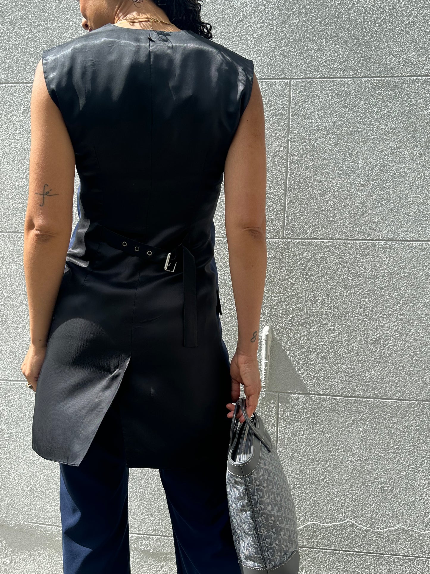 Sportmax Navy Vest and Pant Set Size 38