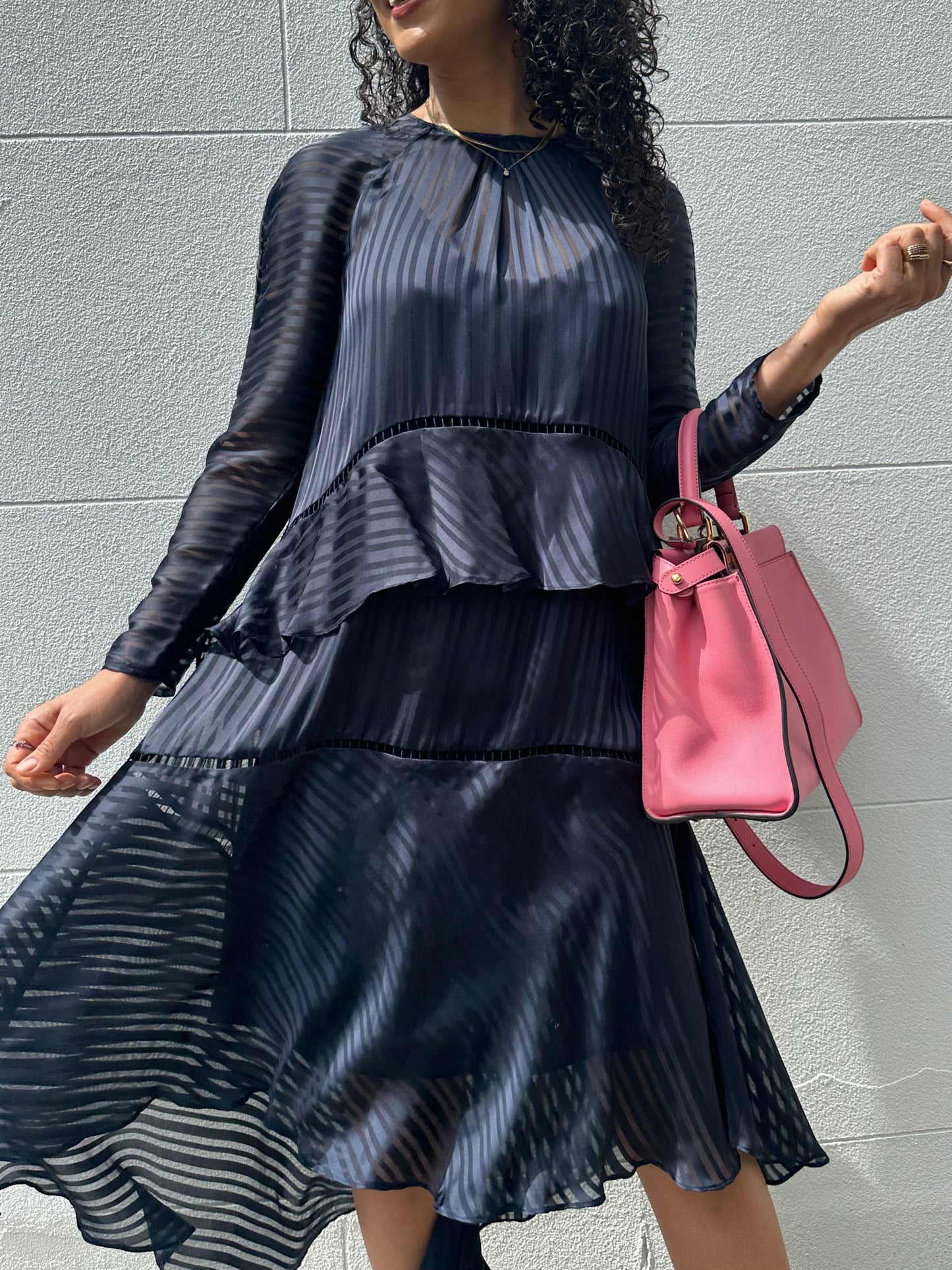 Zimmermann Sheer Navy Dress Size 1