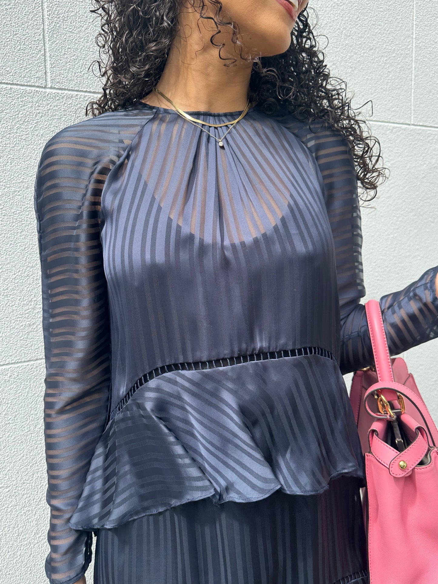 Zimmermann Sheer Navy Dress Size 1