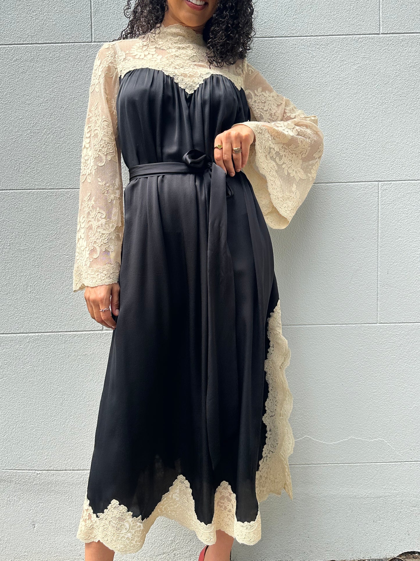 Zimmermann Cream/ Black Lace Dress Size 1