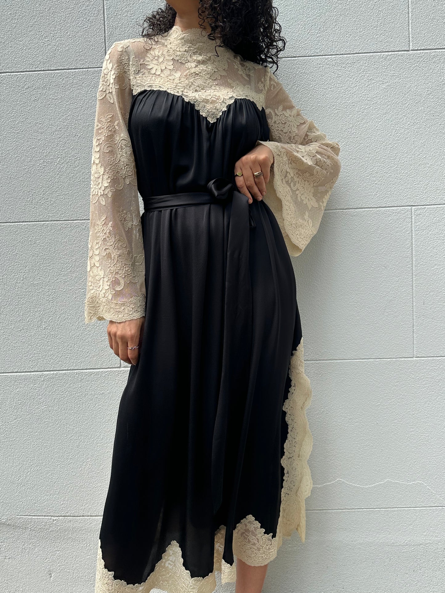Zimmermann Cream/ Black Lace Dress Size 1