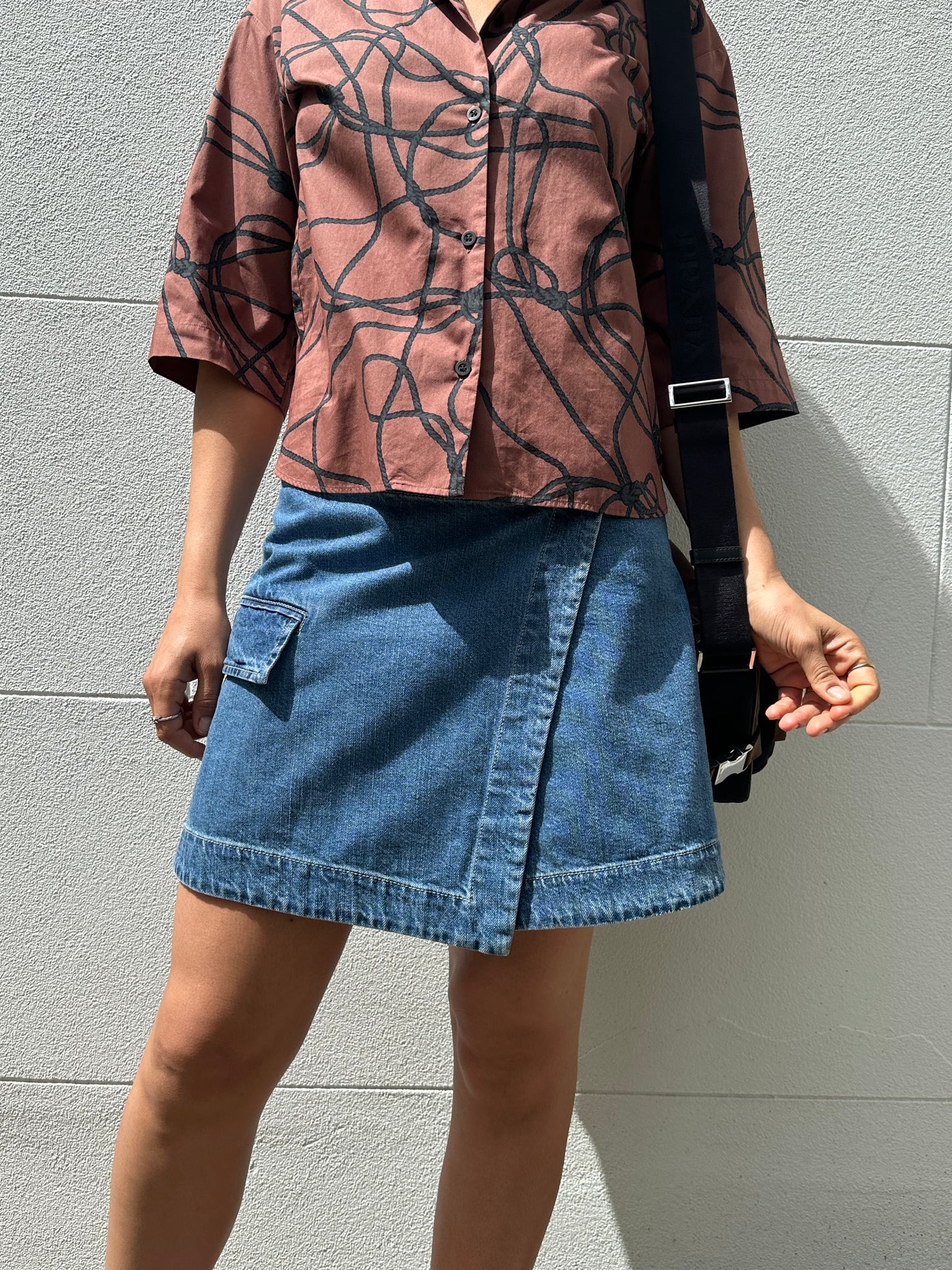Bassike Denim Mini Skirt Size 1