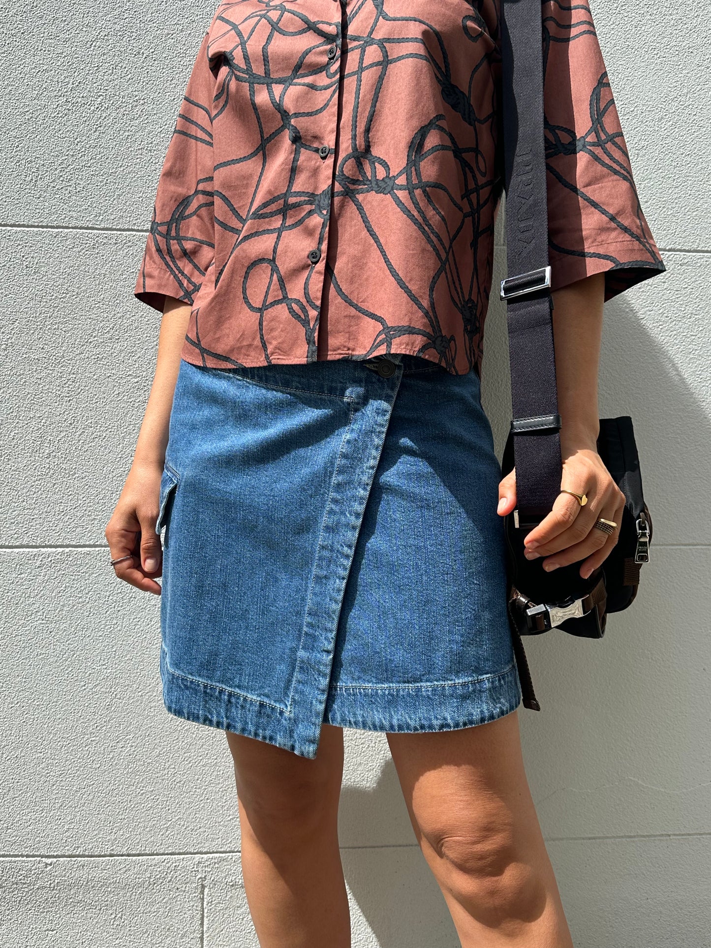 Bassike Denim Mini Skirt Size 1