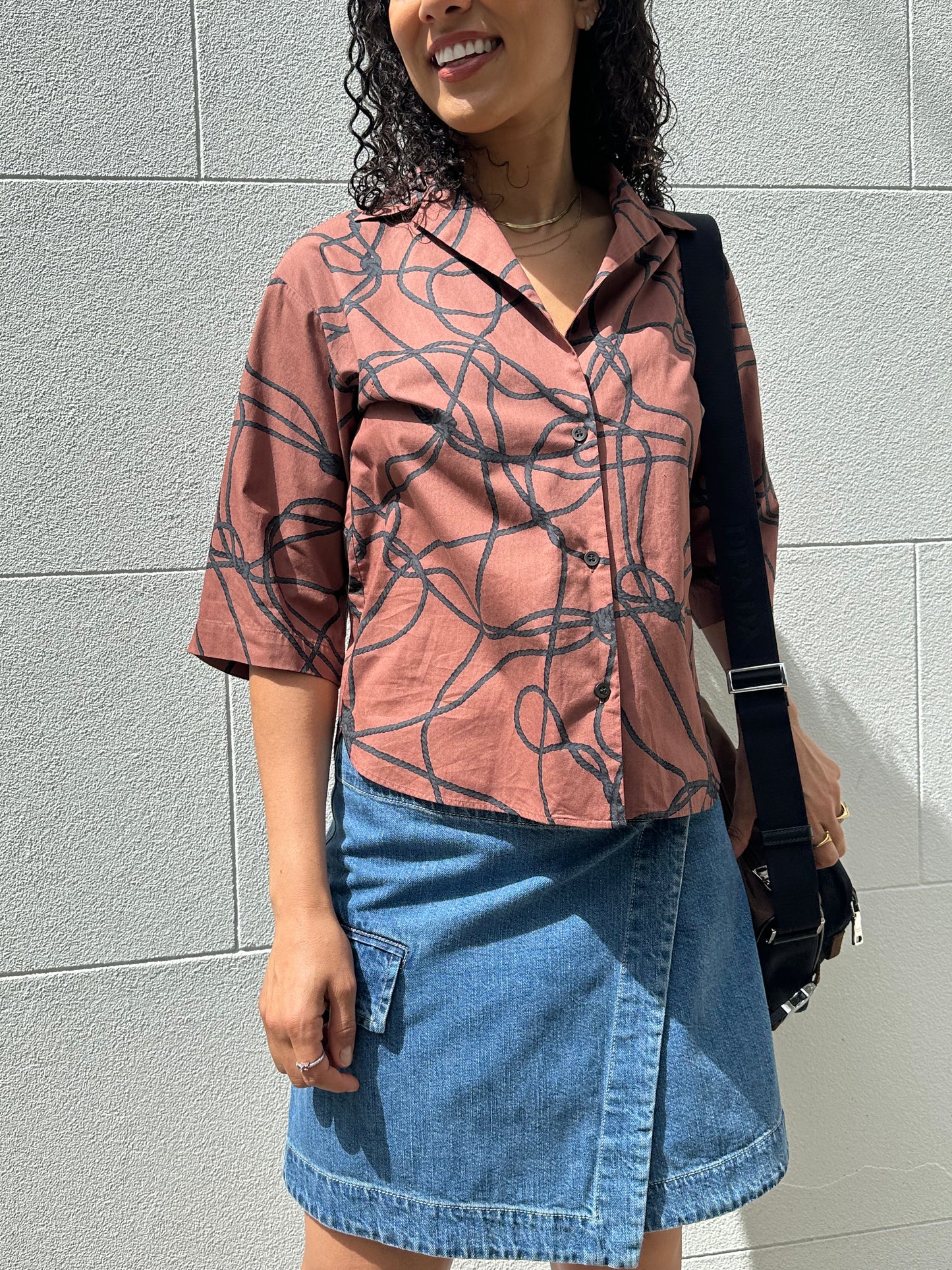 Dries Van Noten Brown Print Shirt Size 38