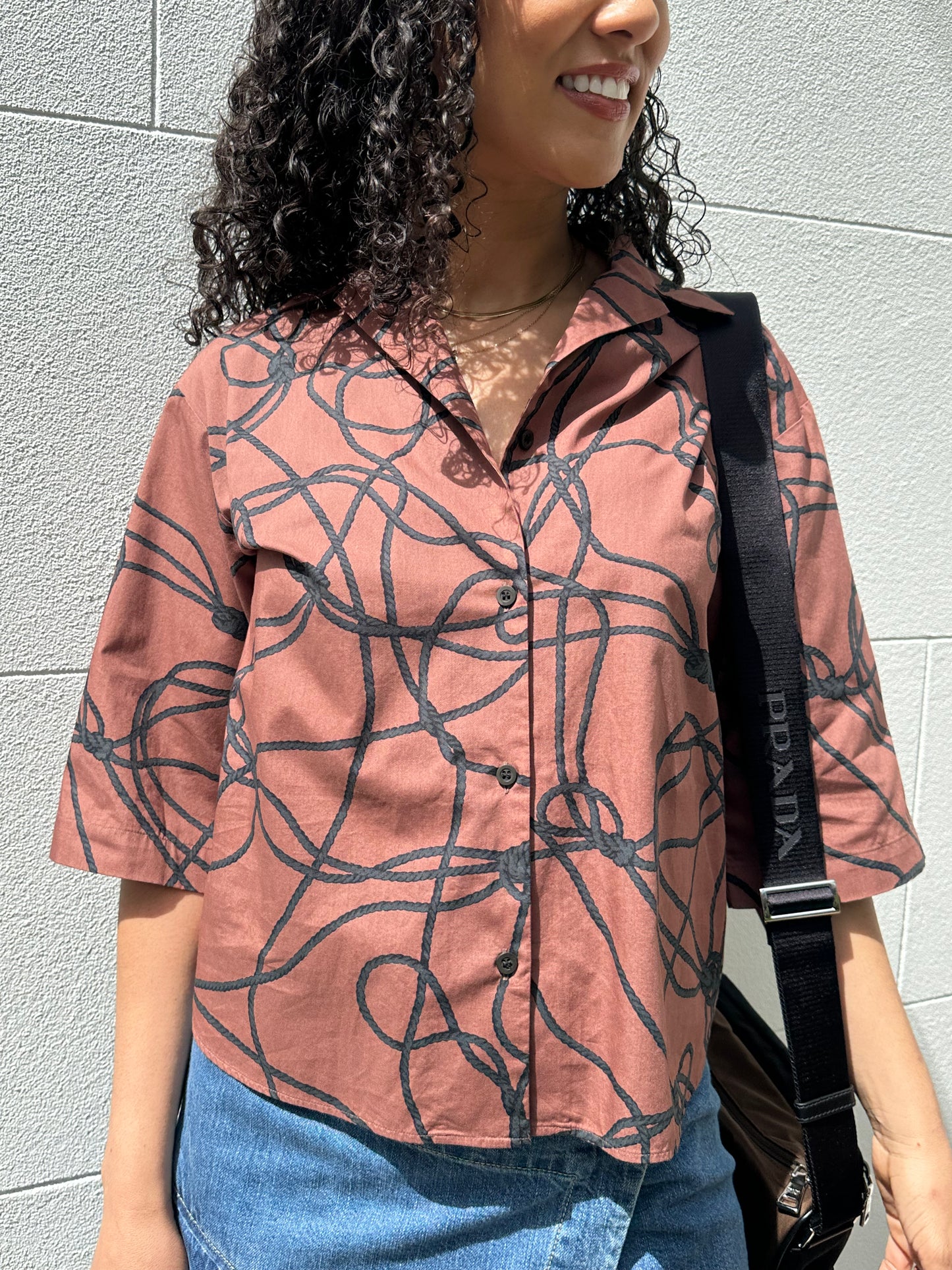 Dries Van Noten Brown Print Shirt Size 38