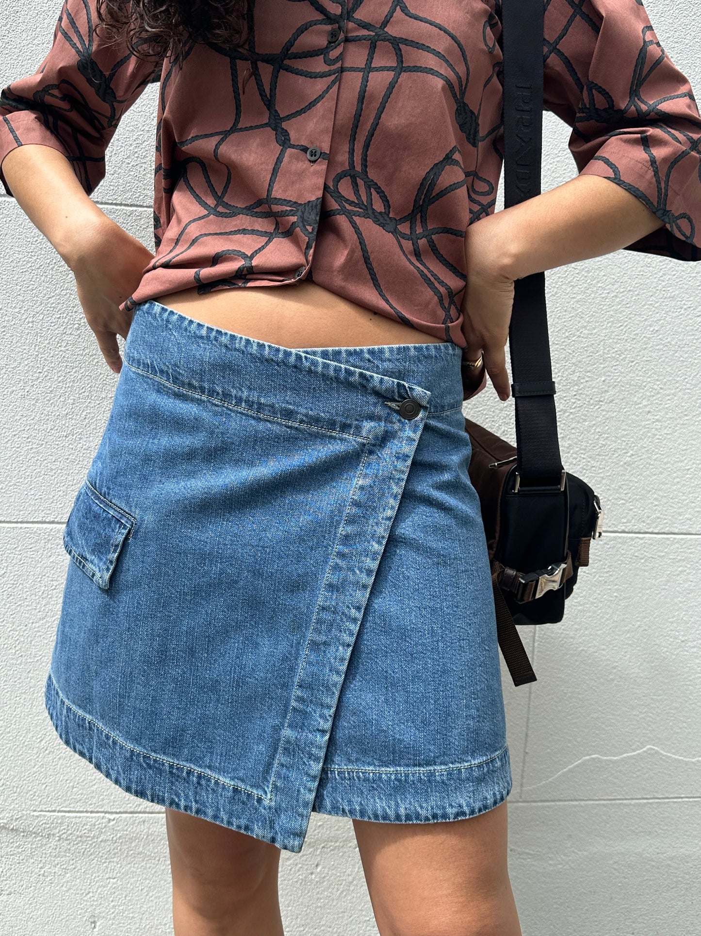 Bassike Denim Mini Skirt Size 1