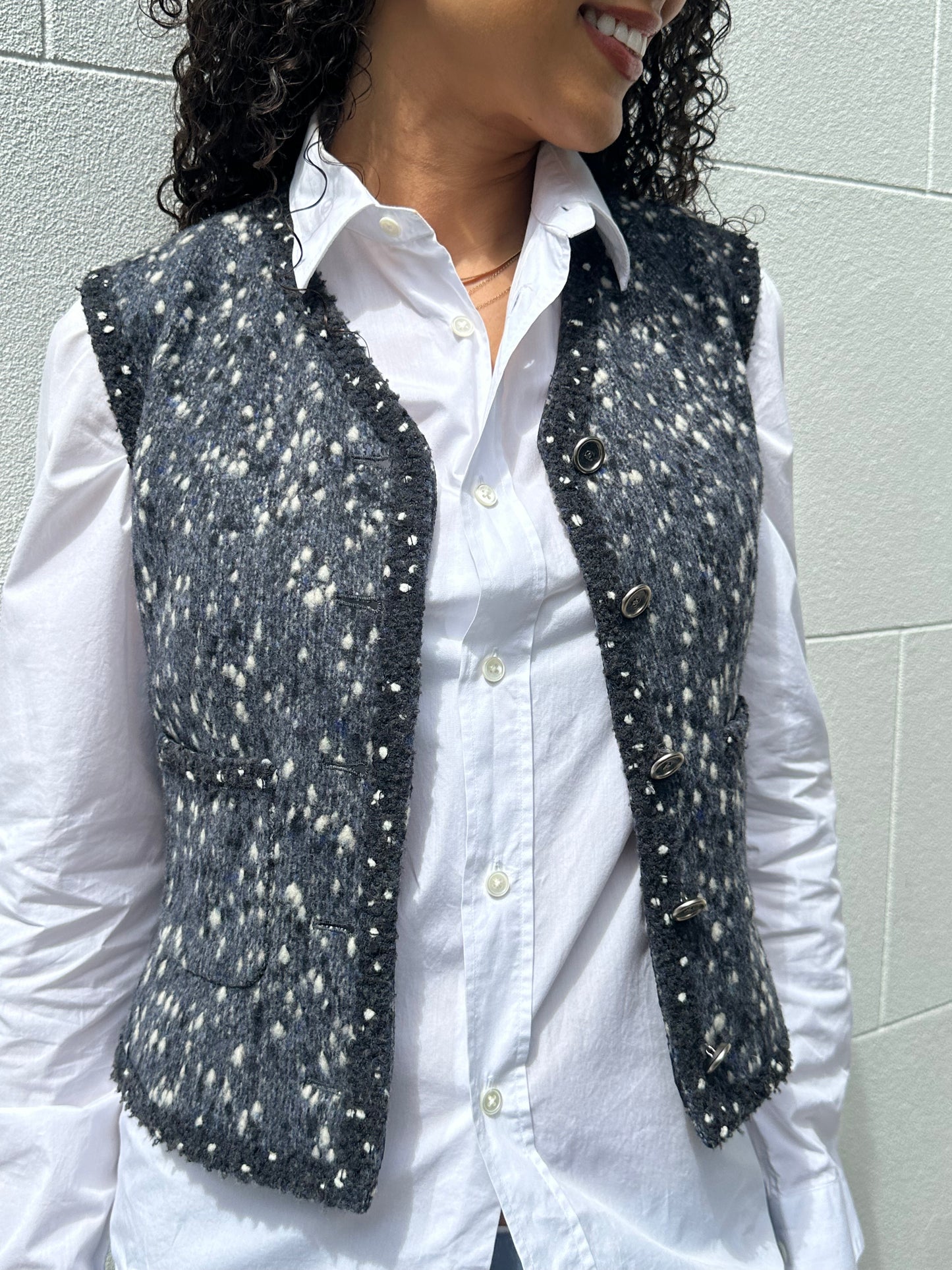 Chanel Grey Knit Vest Size 38