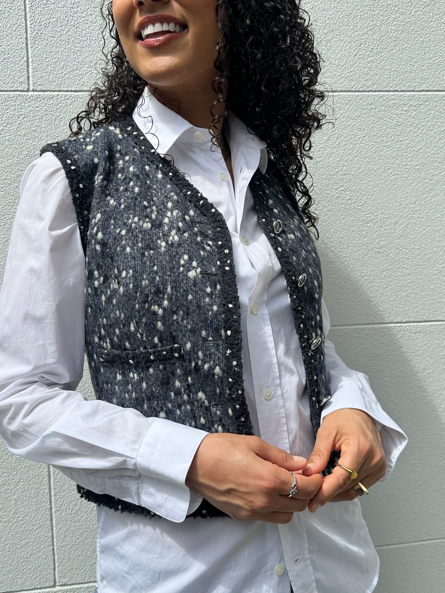 Chanel Grey Knit Vest Size 38