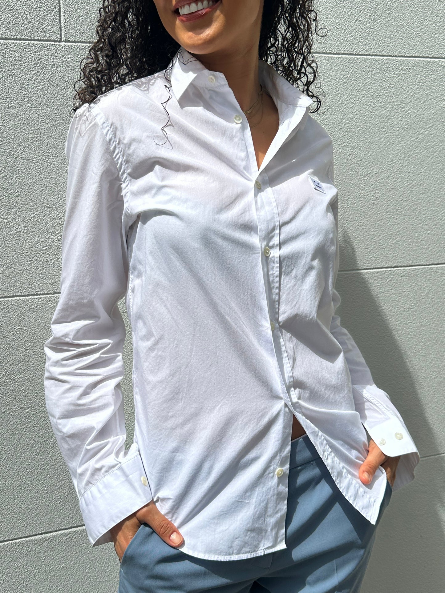 Acne Studios White Cotton Shirt Size 44