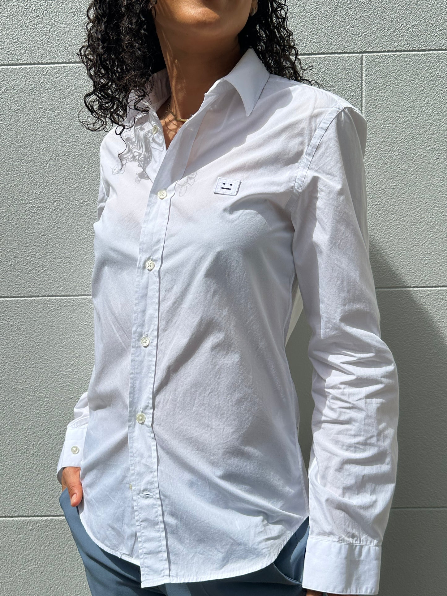 Acne Studios White Cotton Shirt Size 44