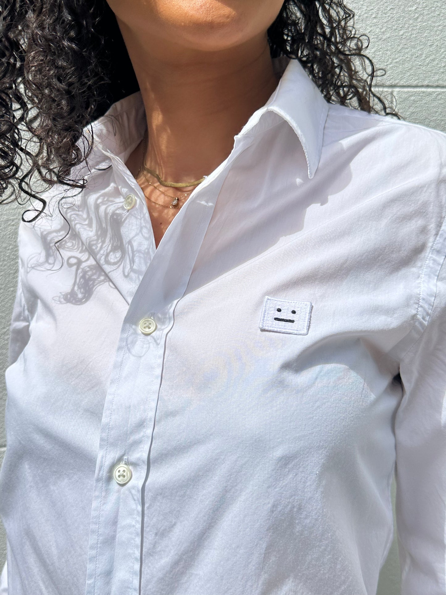Acne Studios White Cotton Shirt Size 44