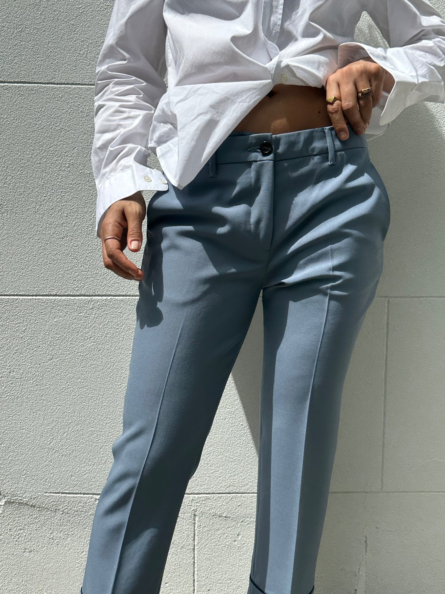Miu Miu Light Grey Classic Pant Size 40