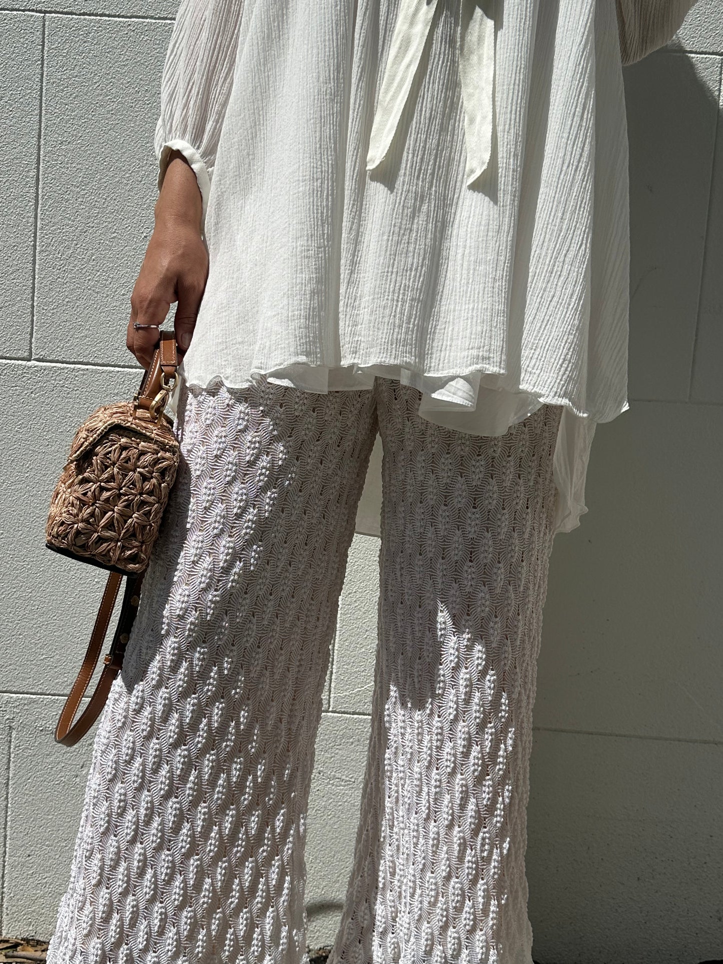 Missoni White Lace Pant Size 42