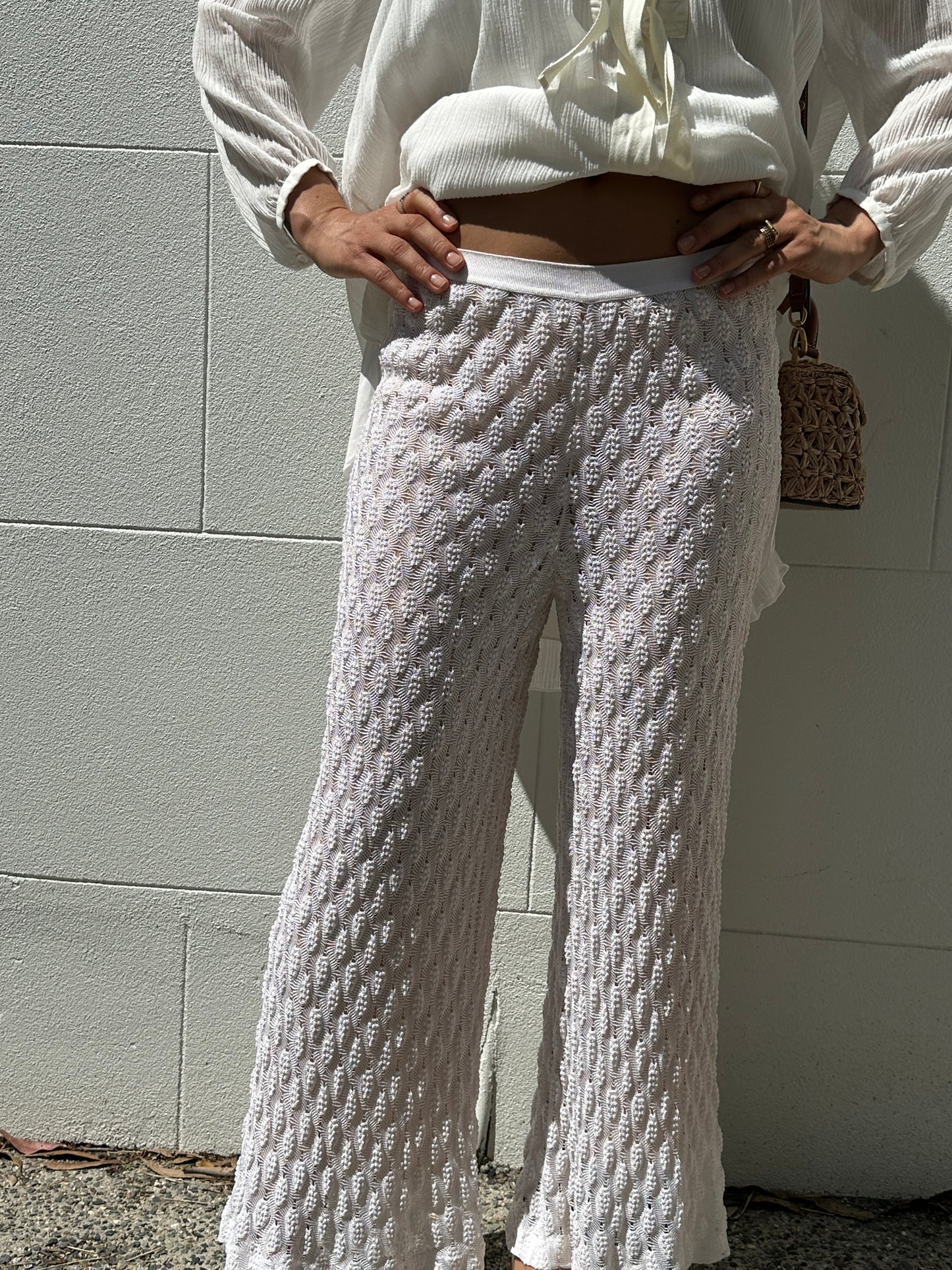 Missoni White Lace Pant Size 42