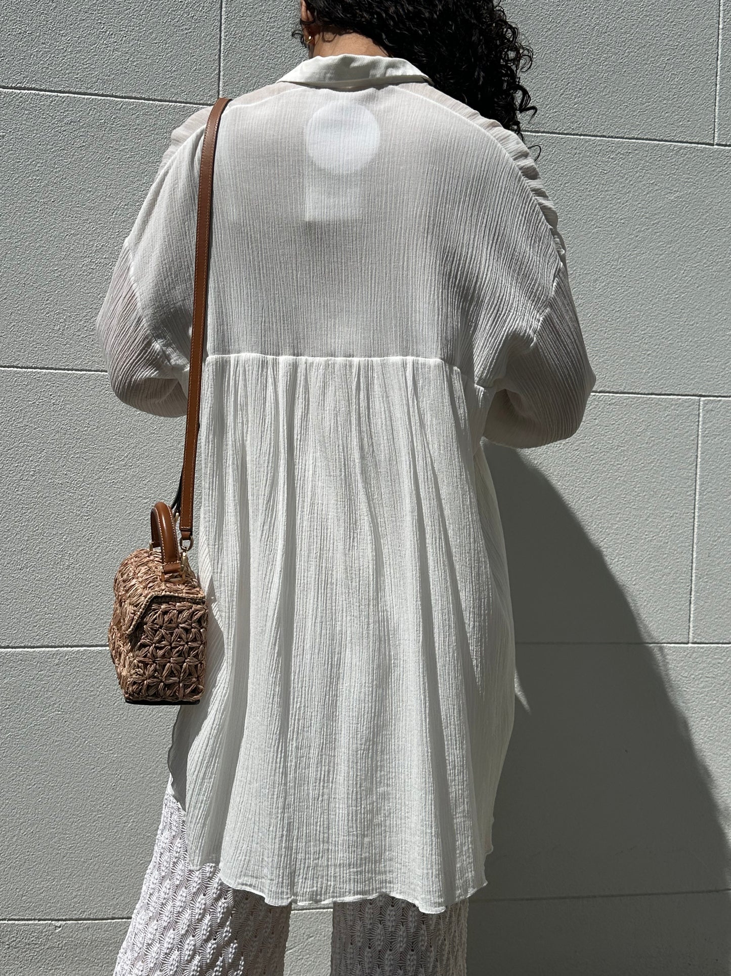 Chloe White Cotton Tie Top Size 38