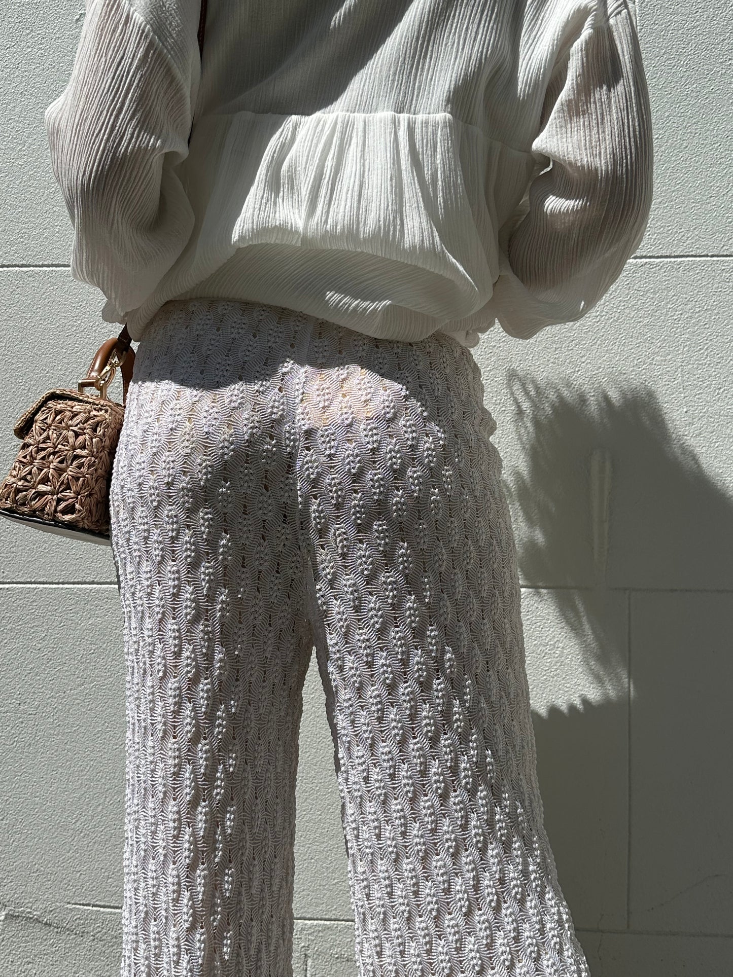 Missoni White Lace Pant Size 42