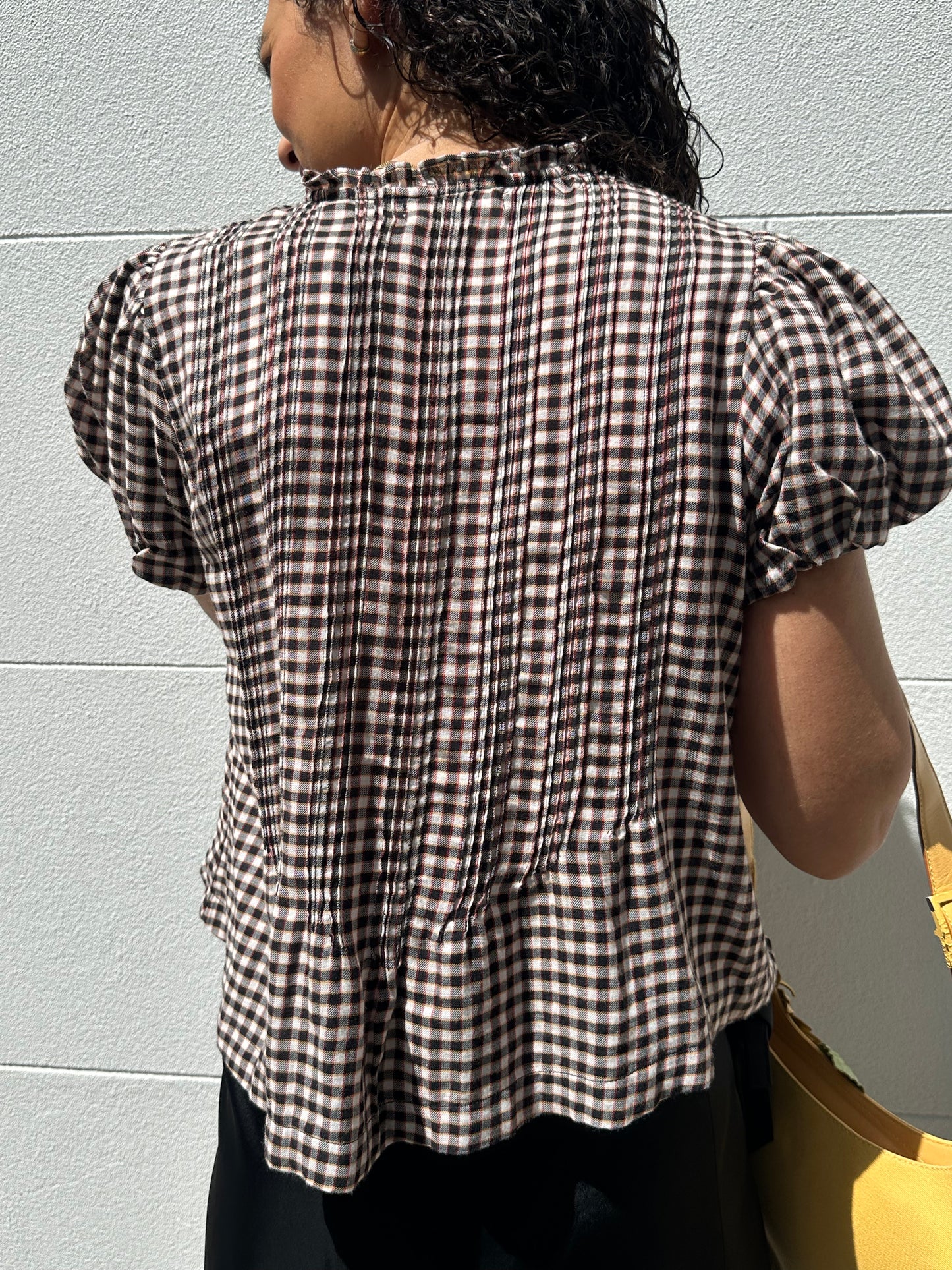 Doen Black Check Top Size M/L