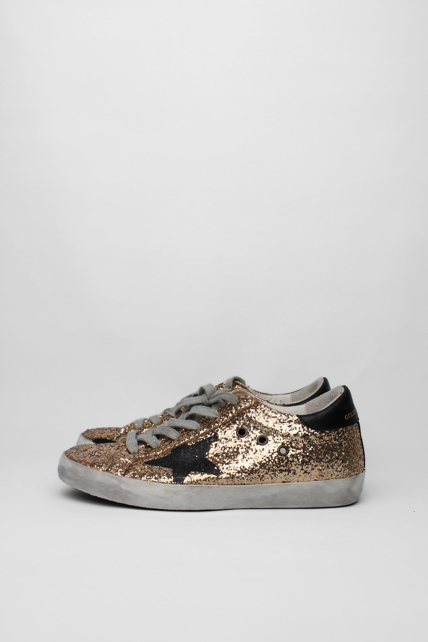Golden Goose Gold Glitter Sneakers Size 38