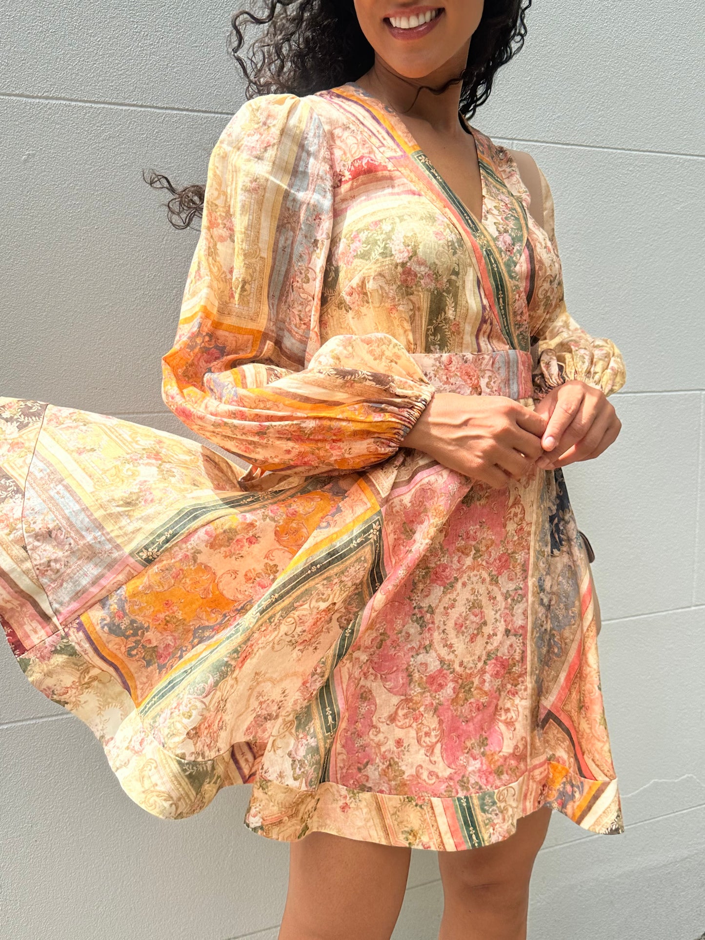 Zimmermann Floral Print Mini Dress Size 0