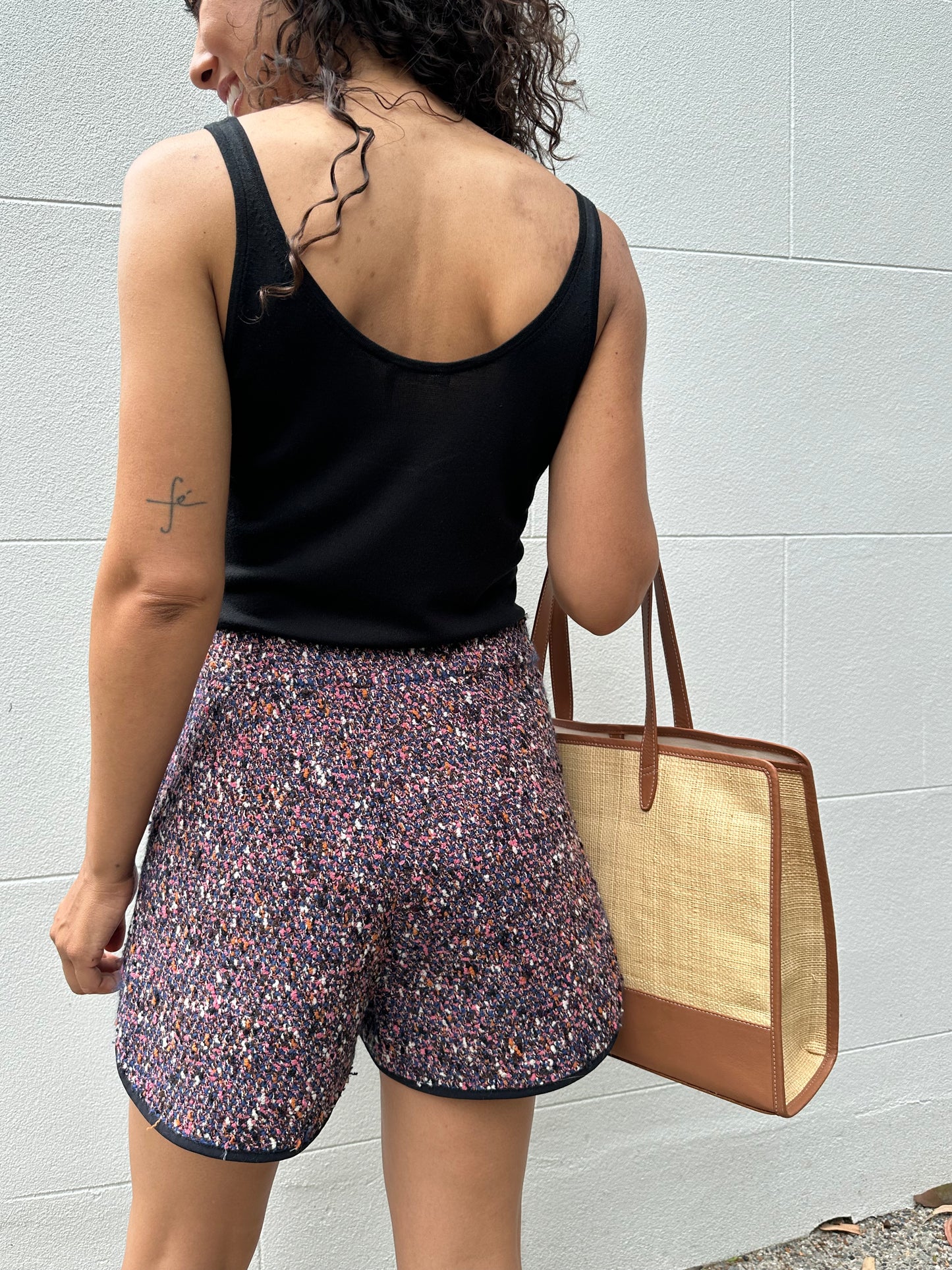 Scanlan Theodore Pink Tweed Shorts Size S