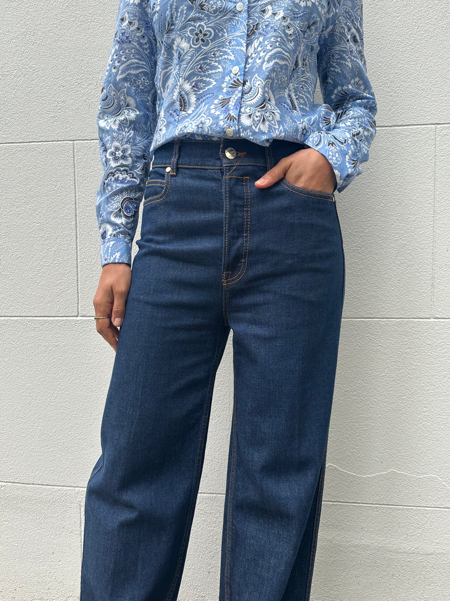 Zimmermann Blue Wide Jeans Size 26