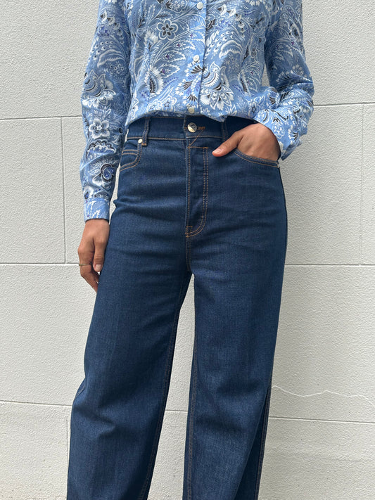 Zimmermann Blue Wide Jeans Size 26