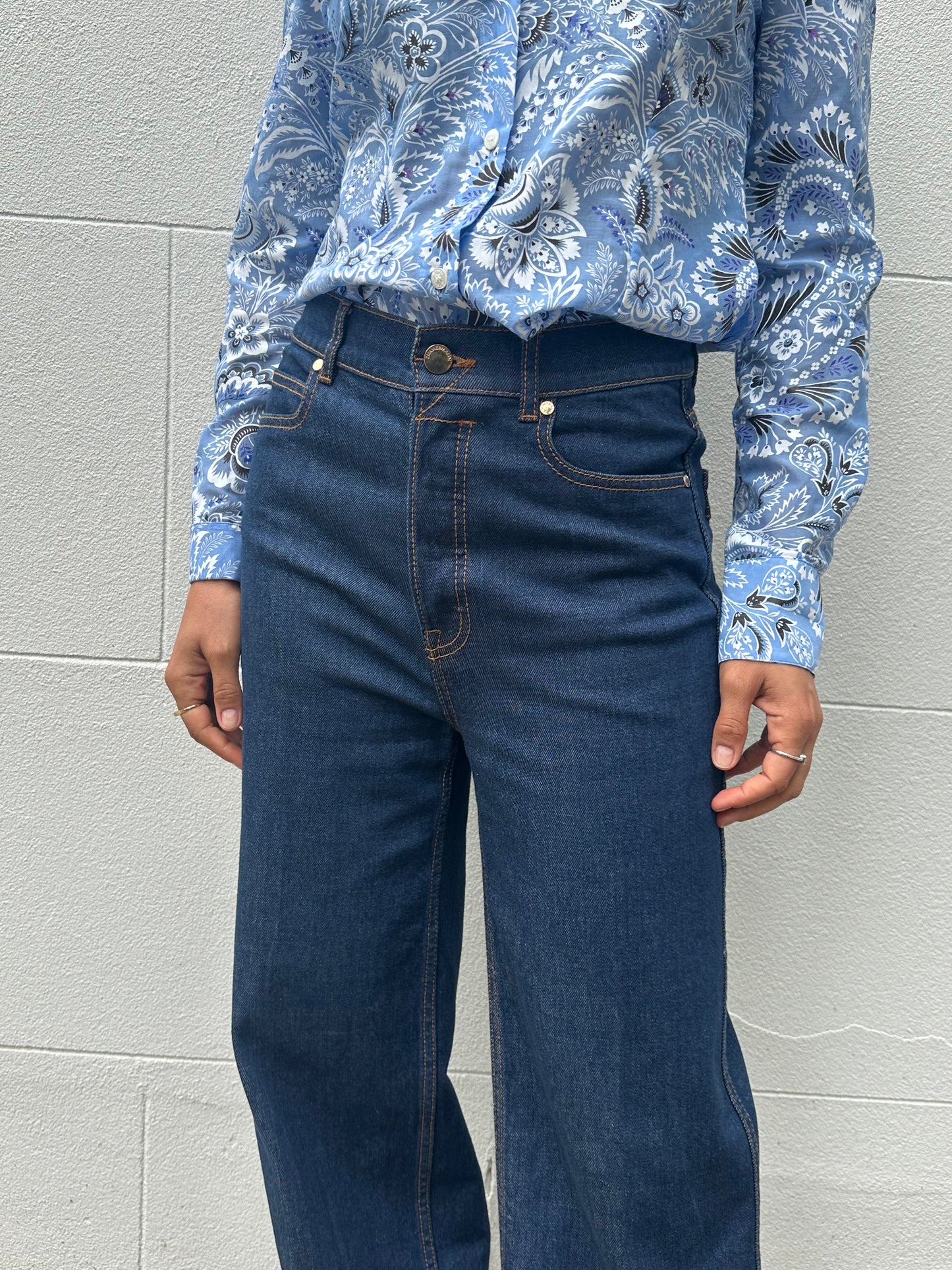 Zimmermann Blue Wide Jeans Size 26
