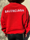 Balenciaga Red Logo Sweatshirt Size S/M